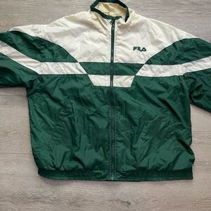 Fila Green and White Men's Jacket
